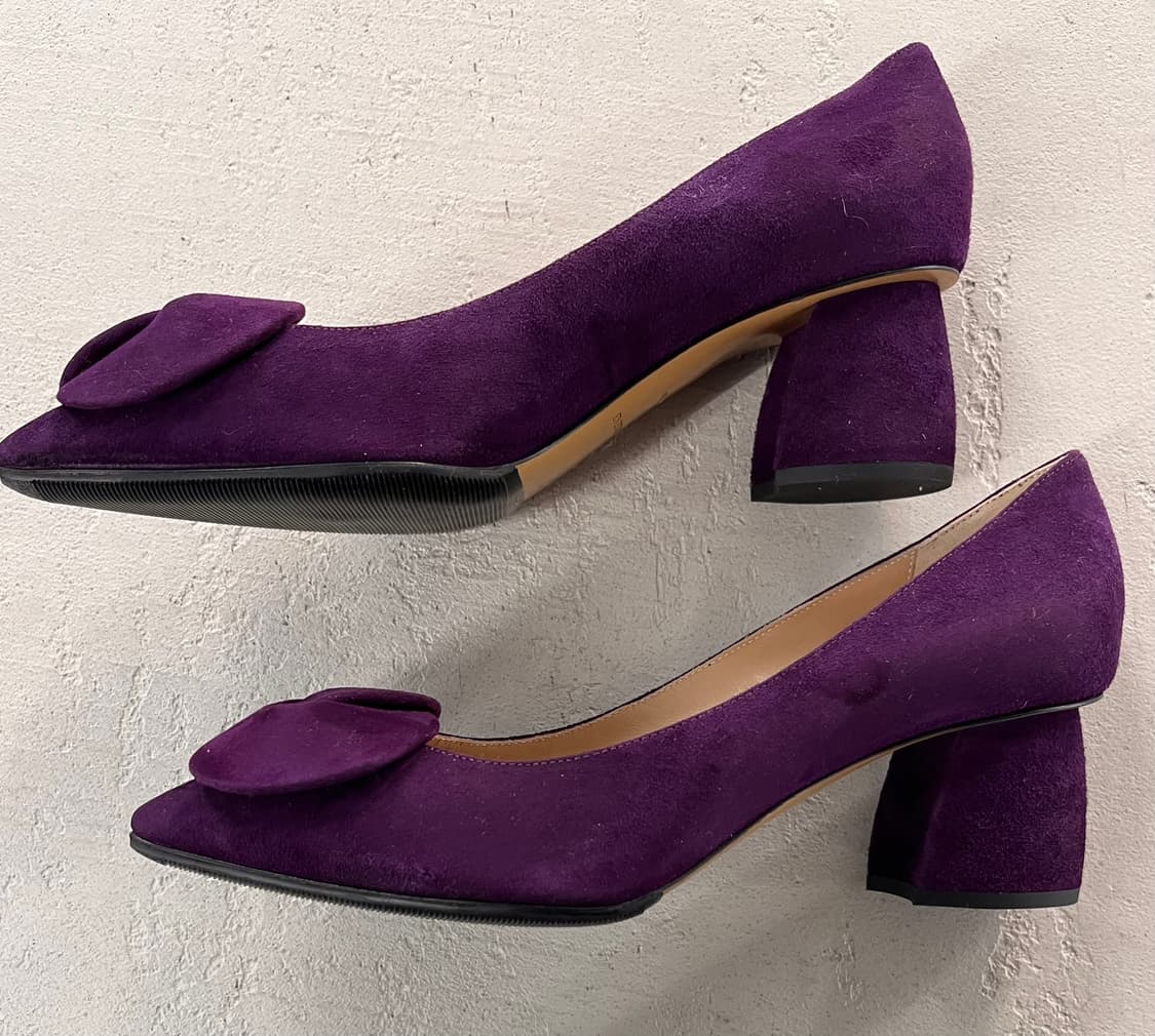 엠포리오 아르마니 퍼플 스웨이드 펌프스 37.5 상품이미지4