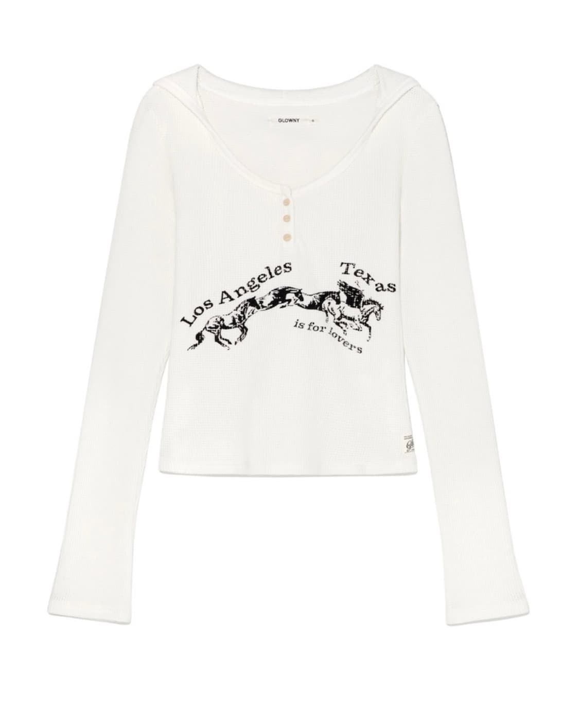 TEXAS WAFFLE LONG SLEEVE (WHITE) 상품이미지1