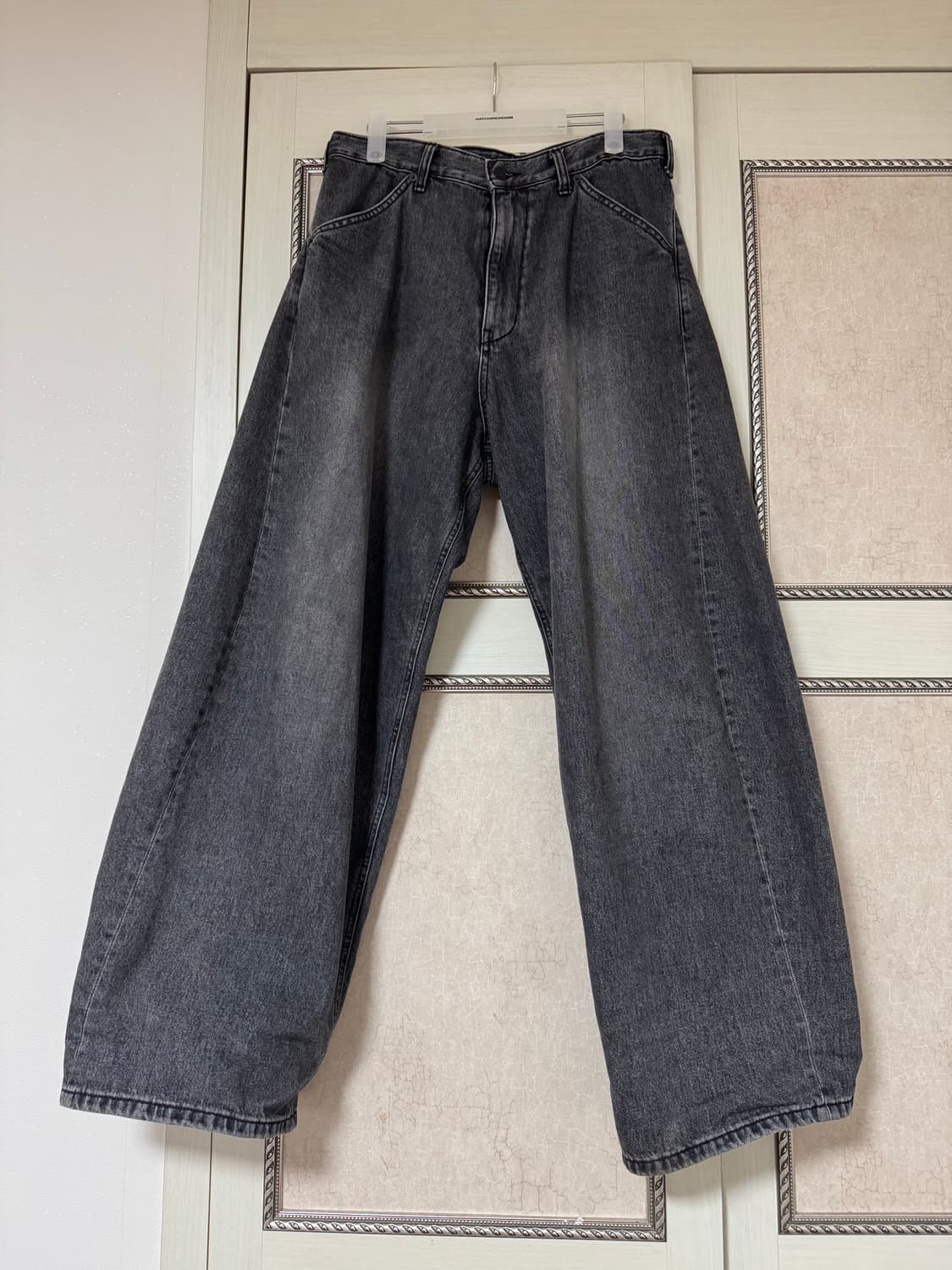 해칭룸 와이드커브진 블랙 상품이미지2