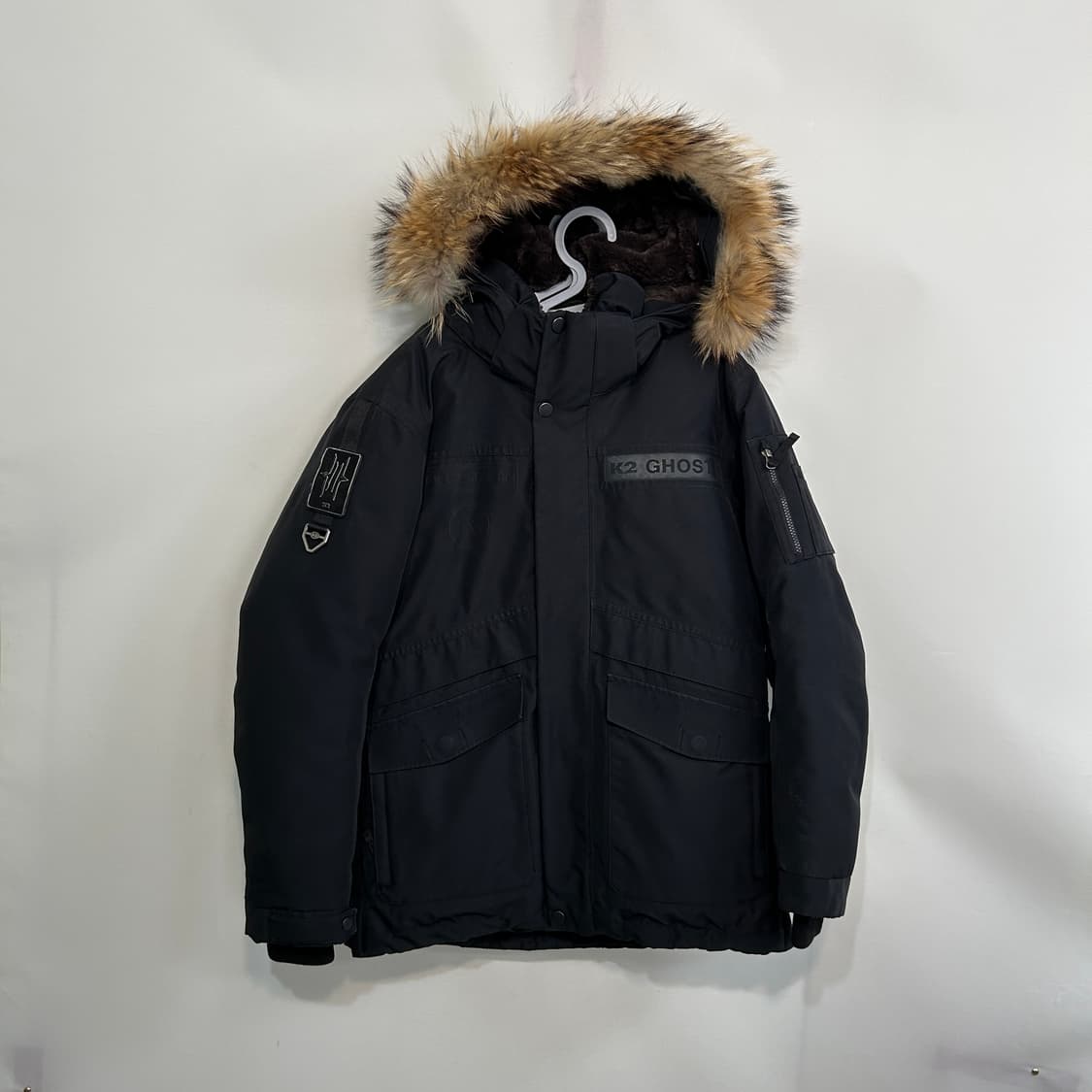 K2 고스트 남성 헤비 구스다운 패딩 100 상태최상 블랙 상품이미지1