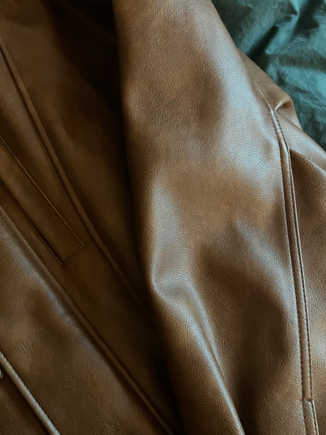 알렌느 브라운 가죽자켓 상품이미지2