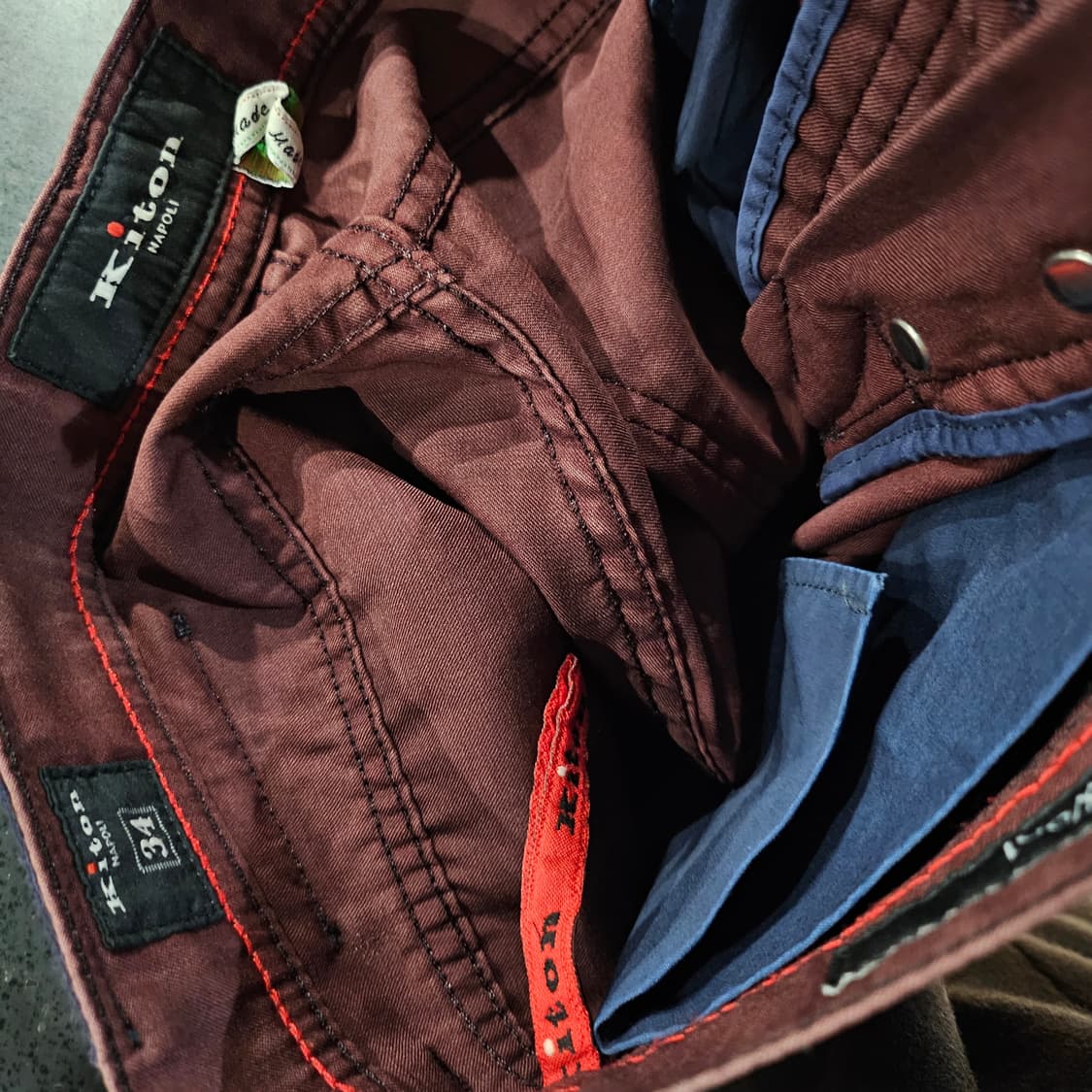 키톤 레드버튼 버건디 신상 팬츠(새상품) 상품이미지5