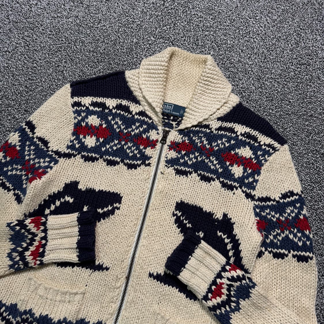 Name : 폴로 랄프로렌 고래 앵커 풀 집업 니트 코위찬 가디건 :) 상품이미지3