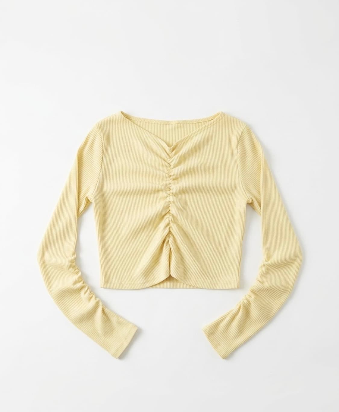 [빠른배송] 옐로우 셔링 니트 상품이미지1