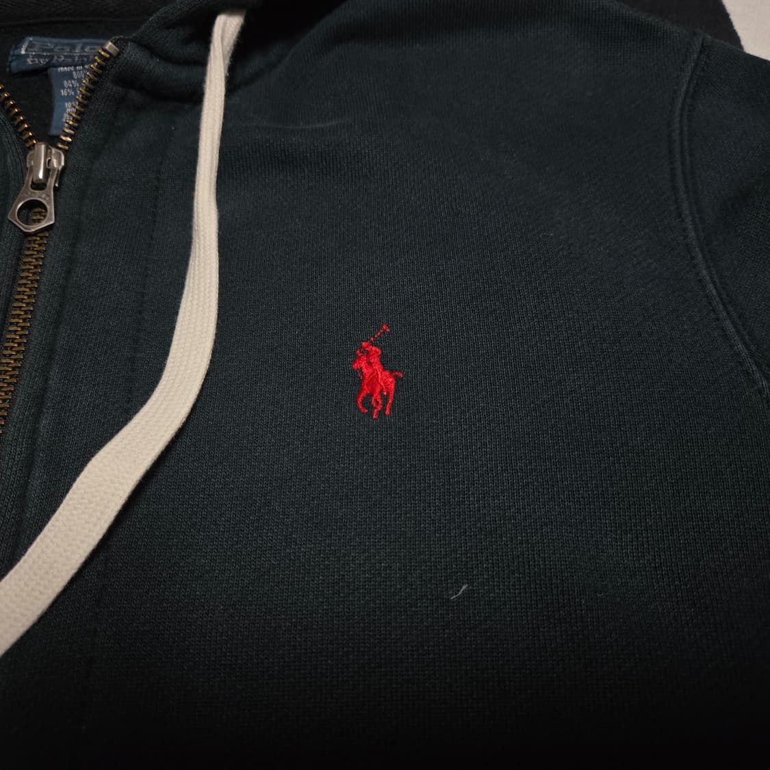 M 폴로랄프로렌 써멀 후드 집업 블랙 상품이미지2