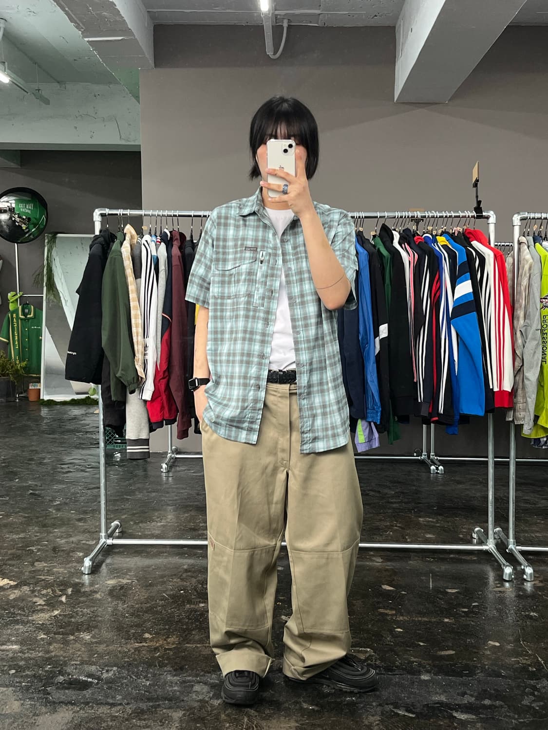 랭글러 반팔 체크 셔츠  상품이미지3