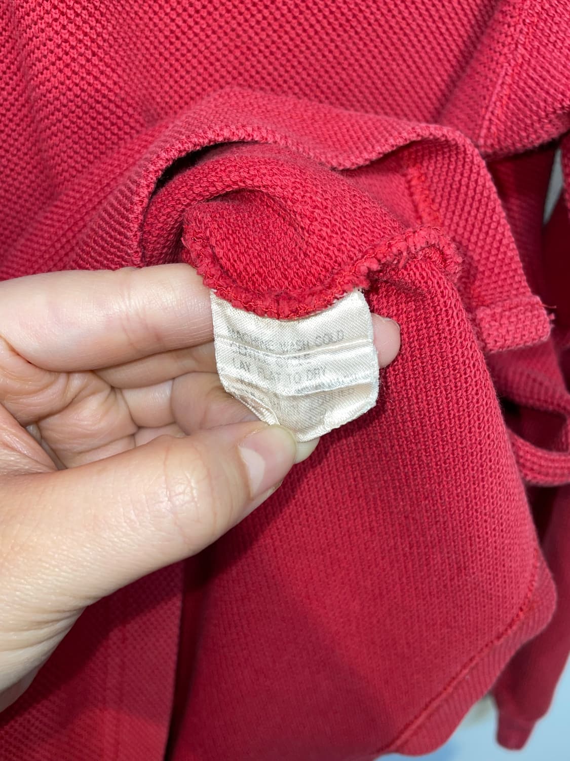 버버리 긴팔 폴로 셔츠 레드 상품이미지7