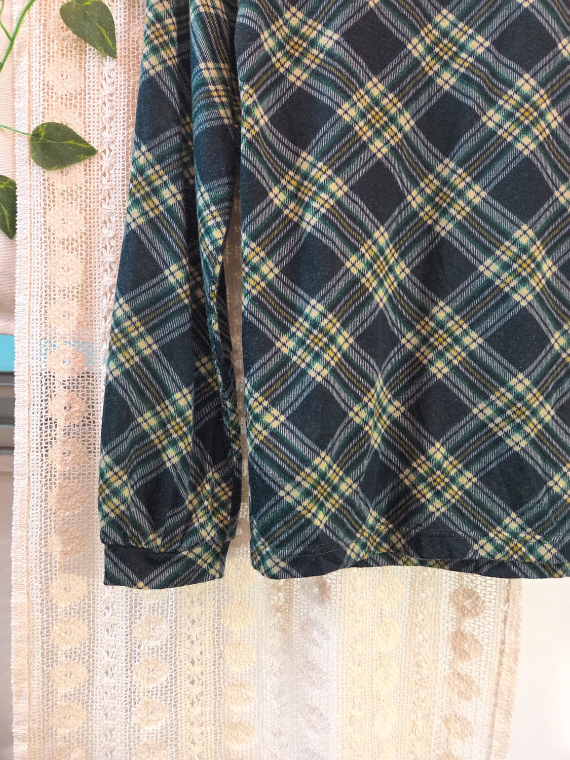 너드 체크 목폴라 슬리브 상품이미지3