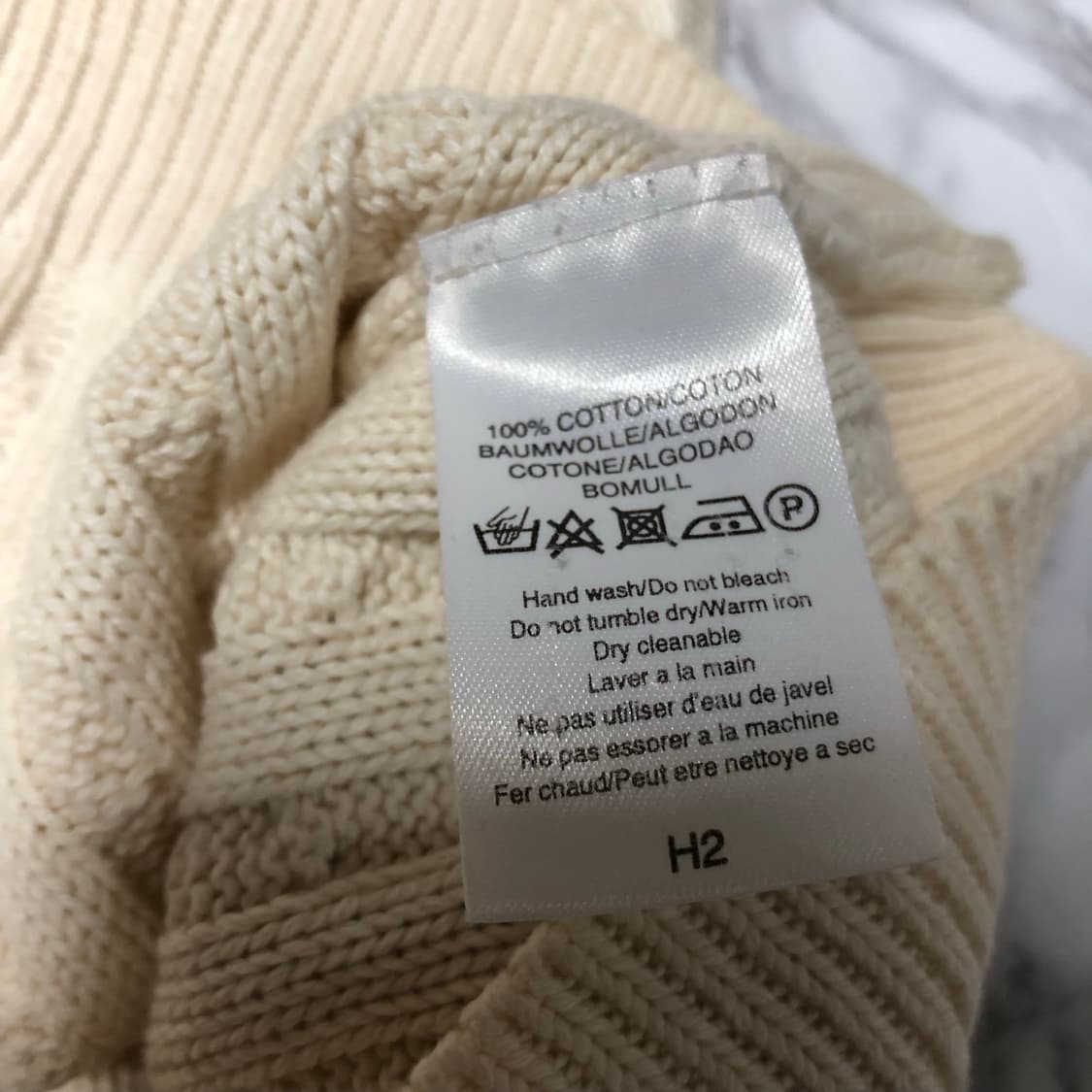 버버리 니트 남성용 케이블 아이보리 상품이미지5