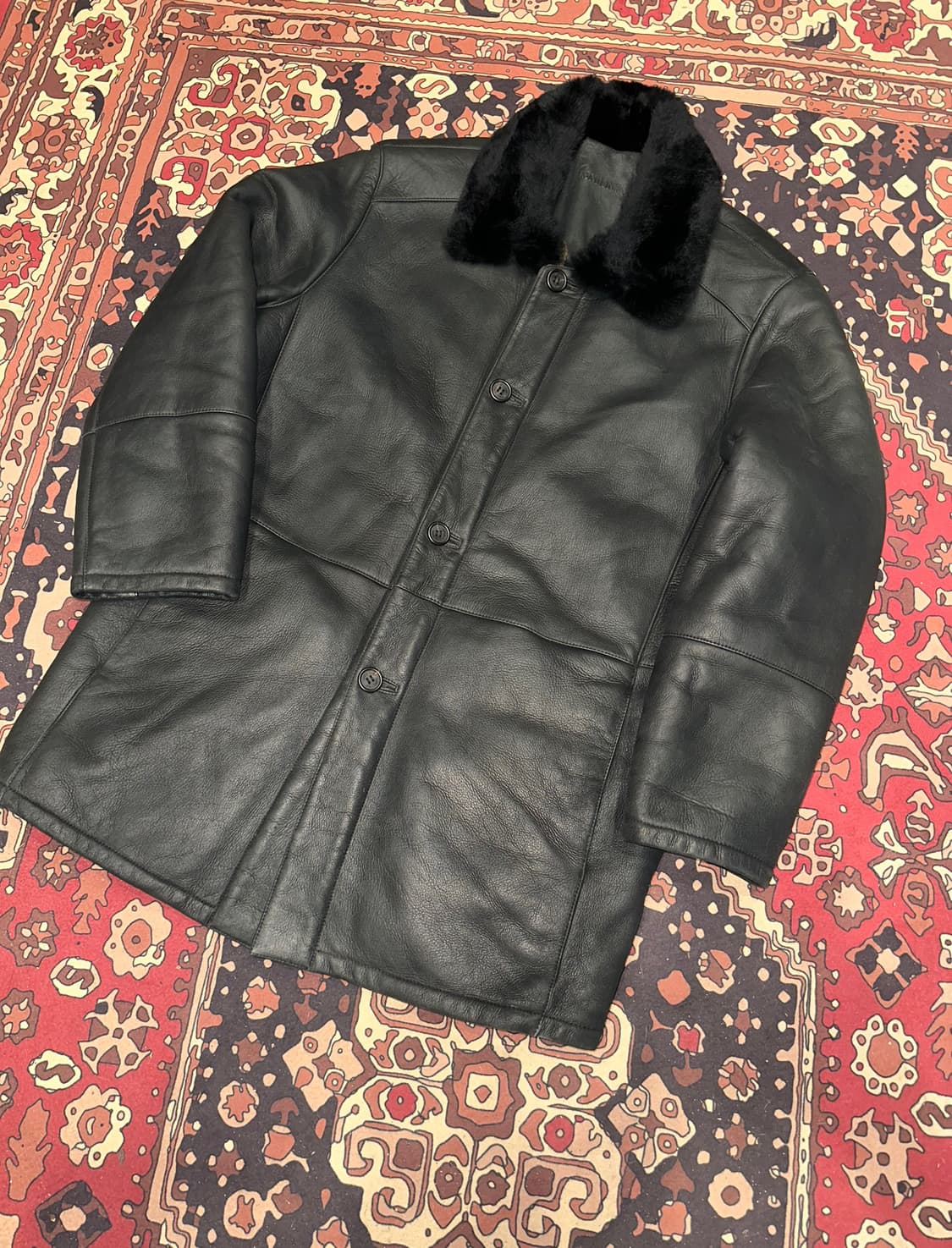 ( L ) 가죽카코트 가죽자켓 레더자켓 가죽코트 워크웨어 무스탕 상품이미지2