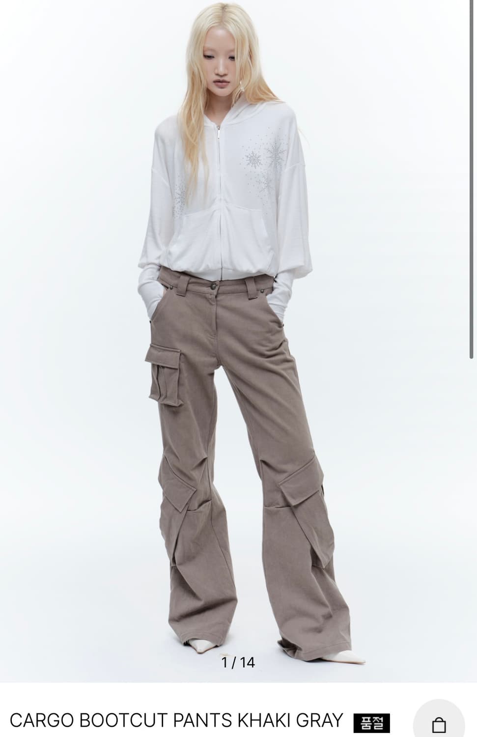 웻태그 Wet Tag 카고 부츠컷 팬츠 카키 그레이 구해요 상품이미지1