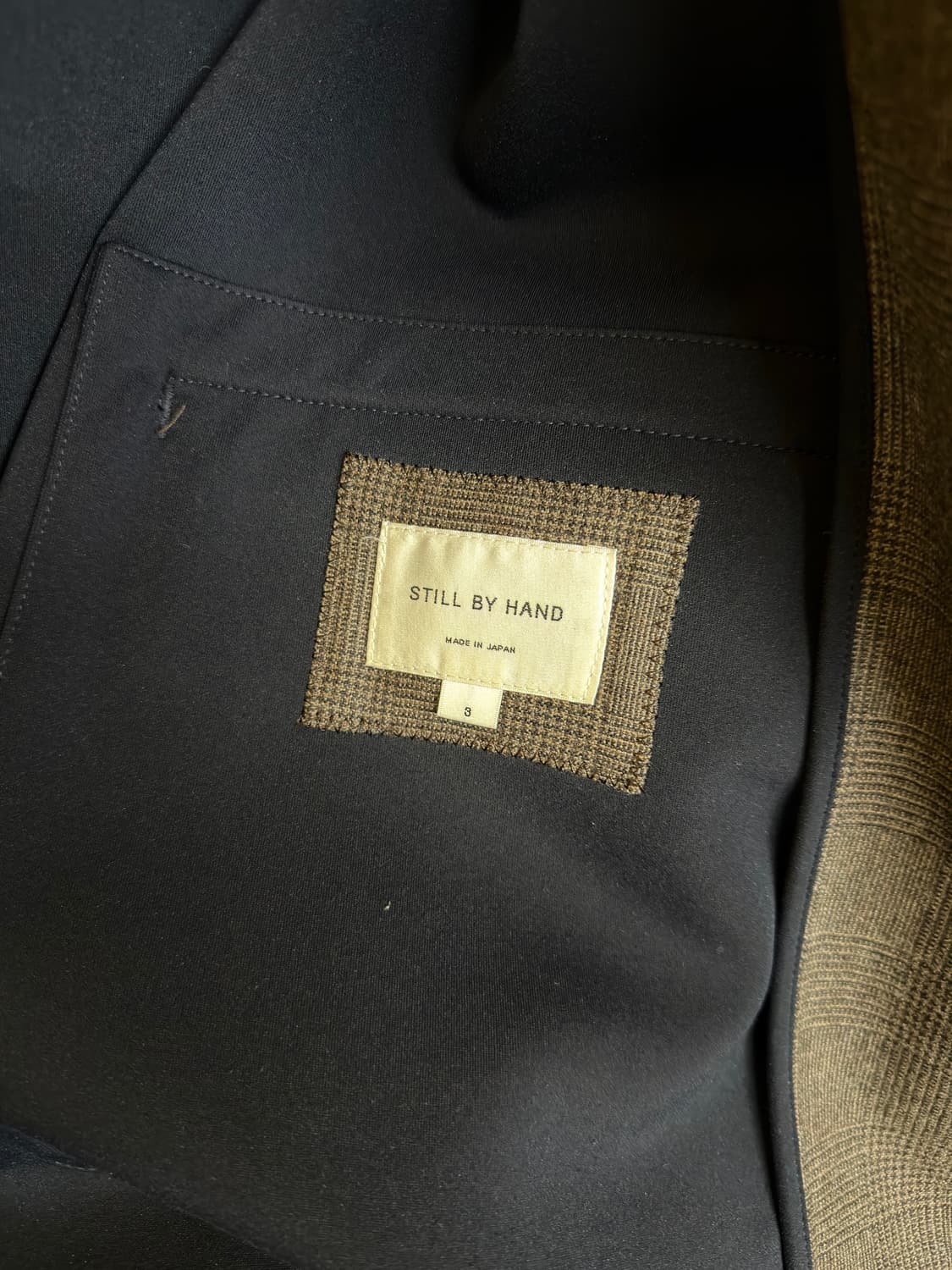 스틸바이핸드 브라운 글랜체크 코트 상품이미지3