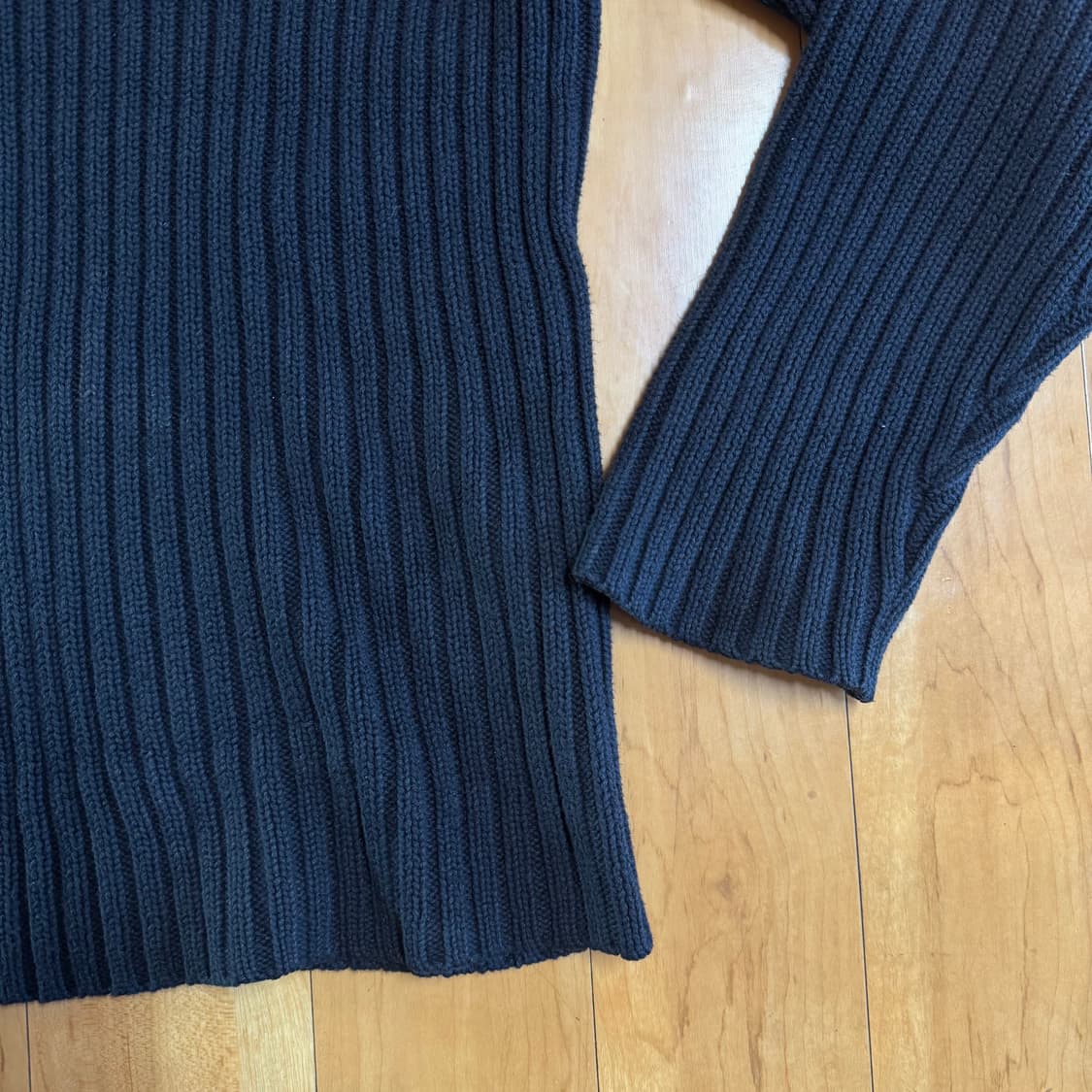 폴로 진스 남성 브이넥 니트 블랙 XL 상품이미지3