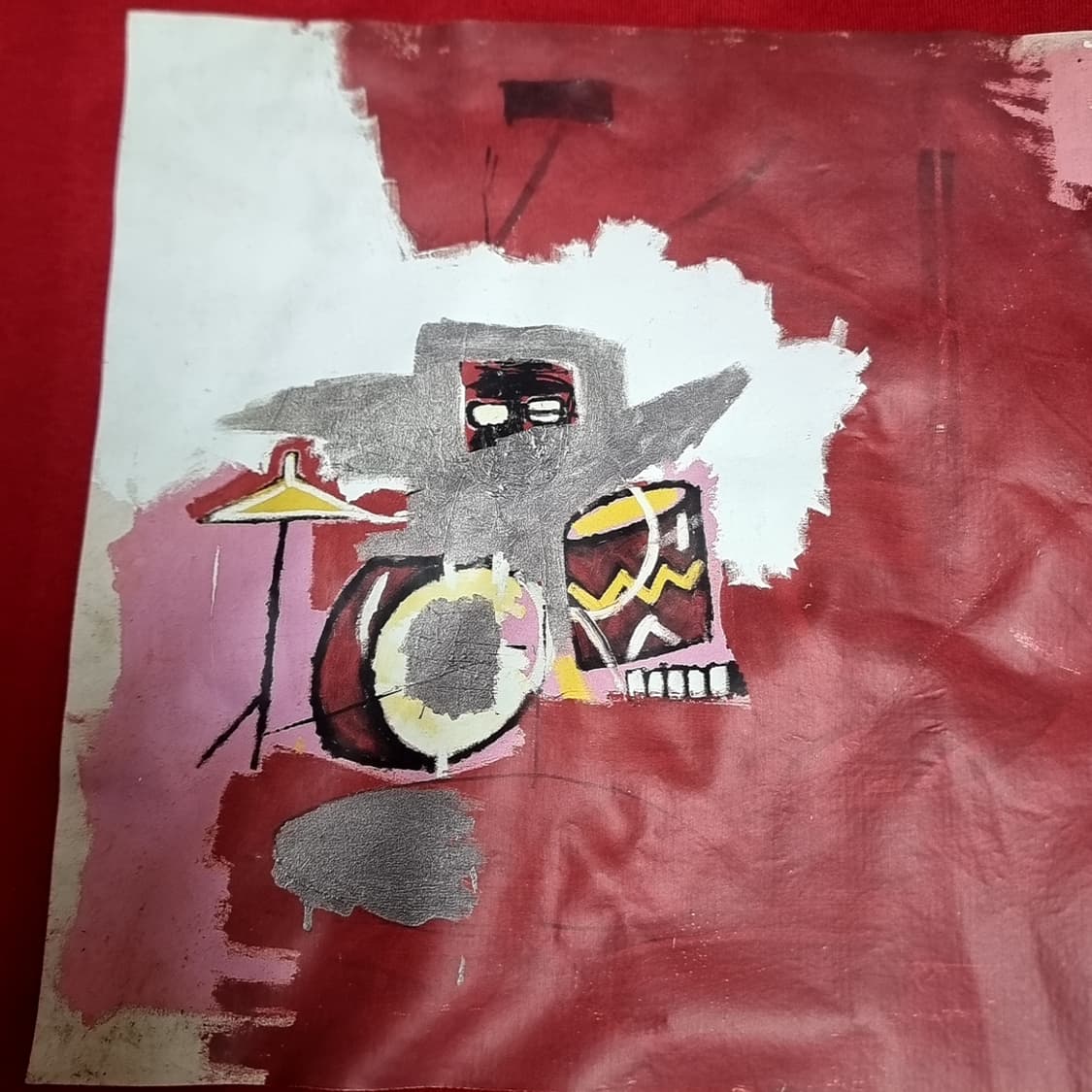 장미숼 *막스로취 콜라보 레드 드럼 프린팅 맨투맨(105) 상품이미지2