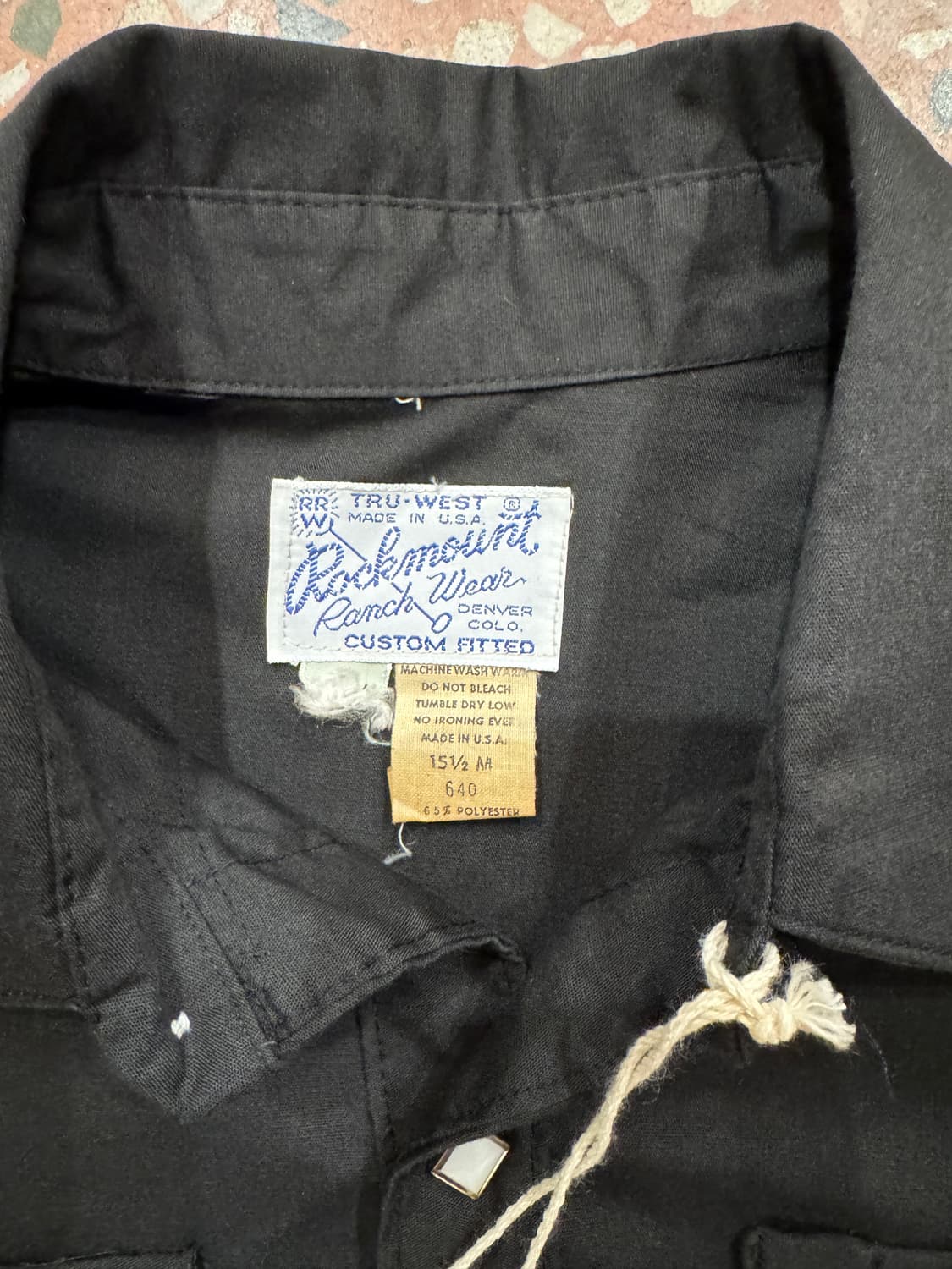 70s 락마운트 웨스턴셔츠 블랙 (15.5) 상품이미지4