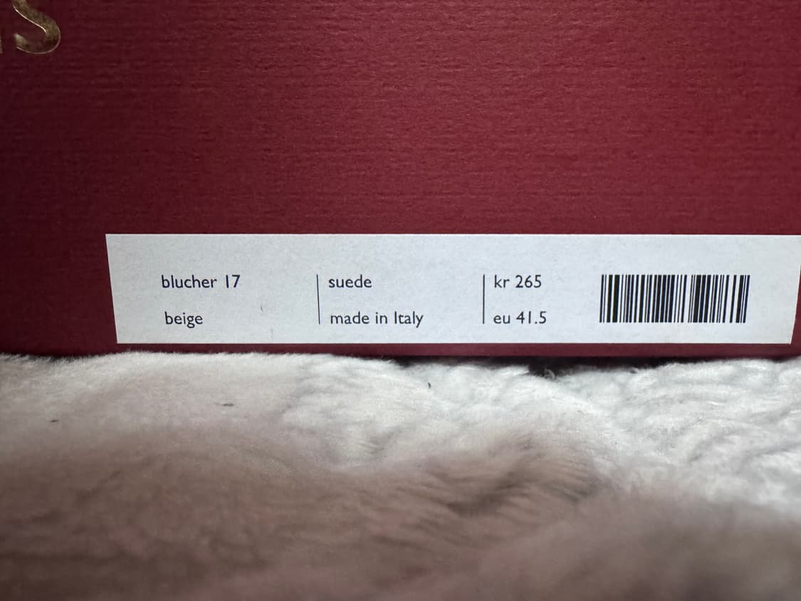 그라더스 블루처 17 스웨이드 베이지 265 풀박스 blucher 17  상품이미지4