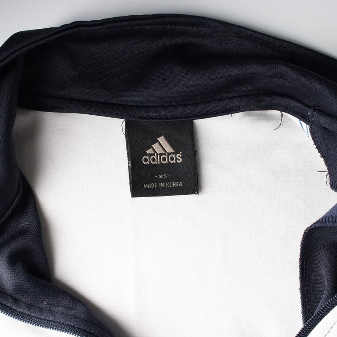아디다스 빈티지 네이비 화이트 배색 트랙탑 져지 M 상품이미지5