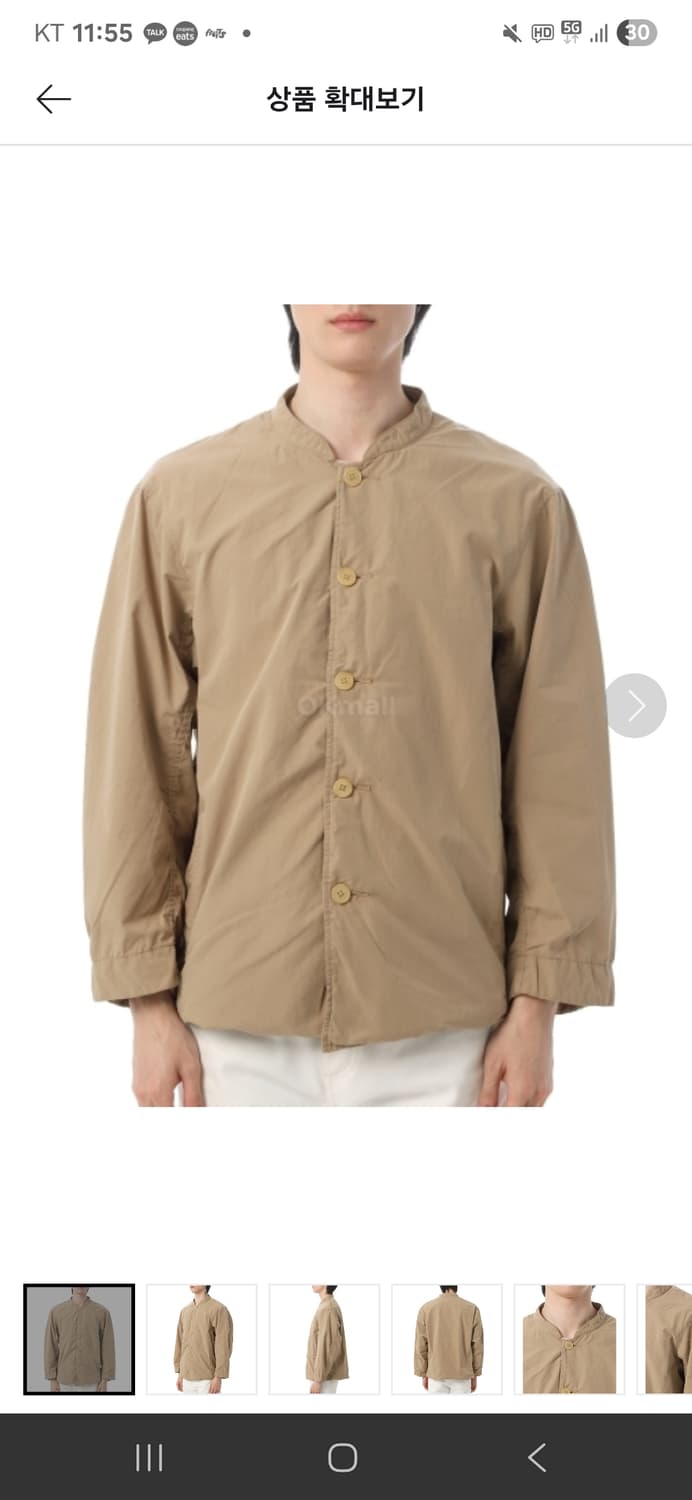 nanamica band collar jacket 상품이미지4