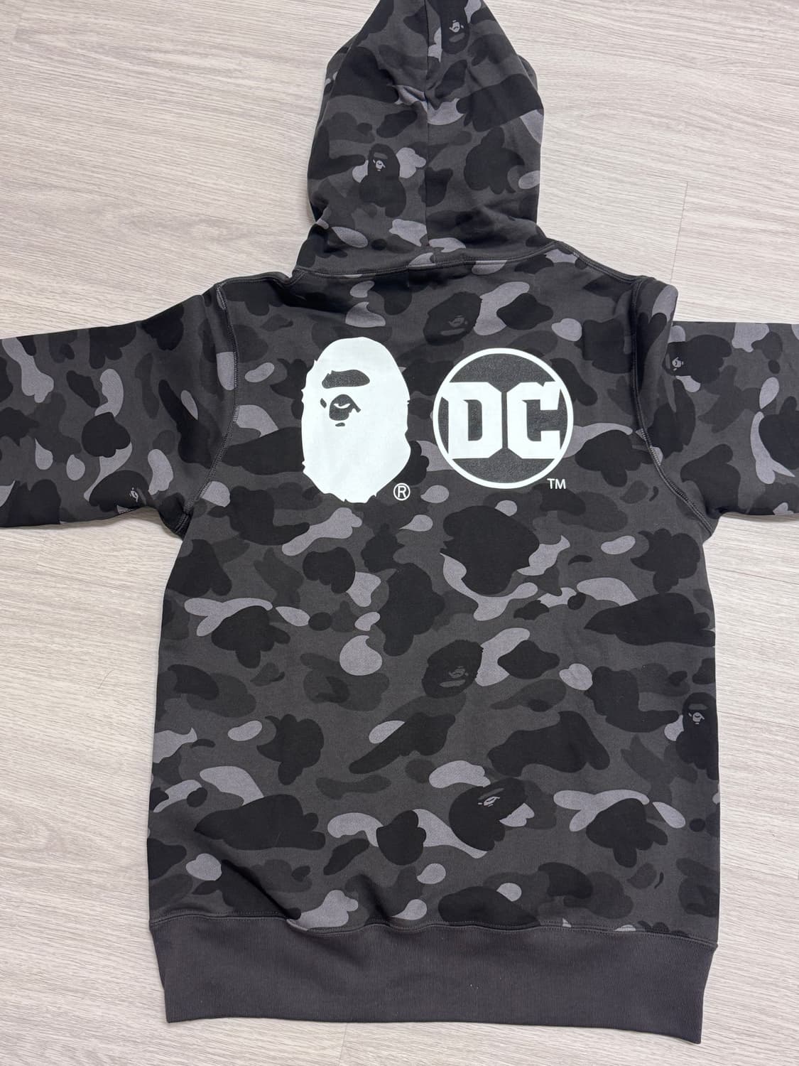 베이프 DC콜라보 흑계 후드티 L 상품이미지3