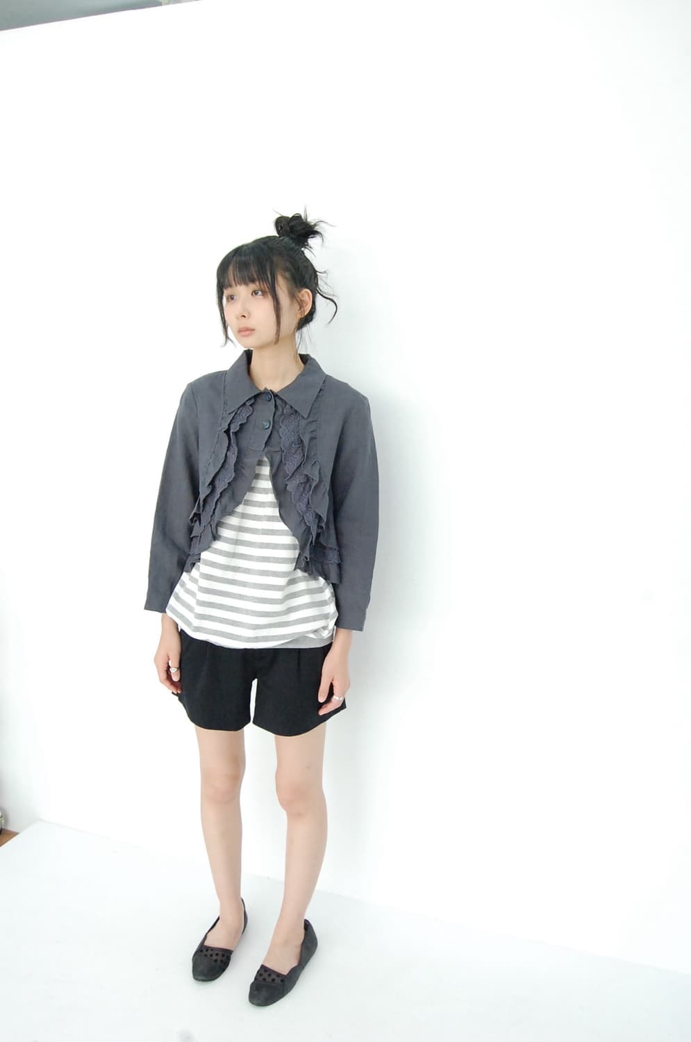 Linen frill jacket 상품이미지2