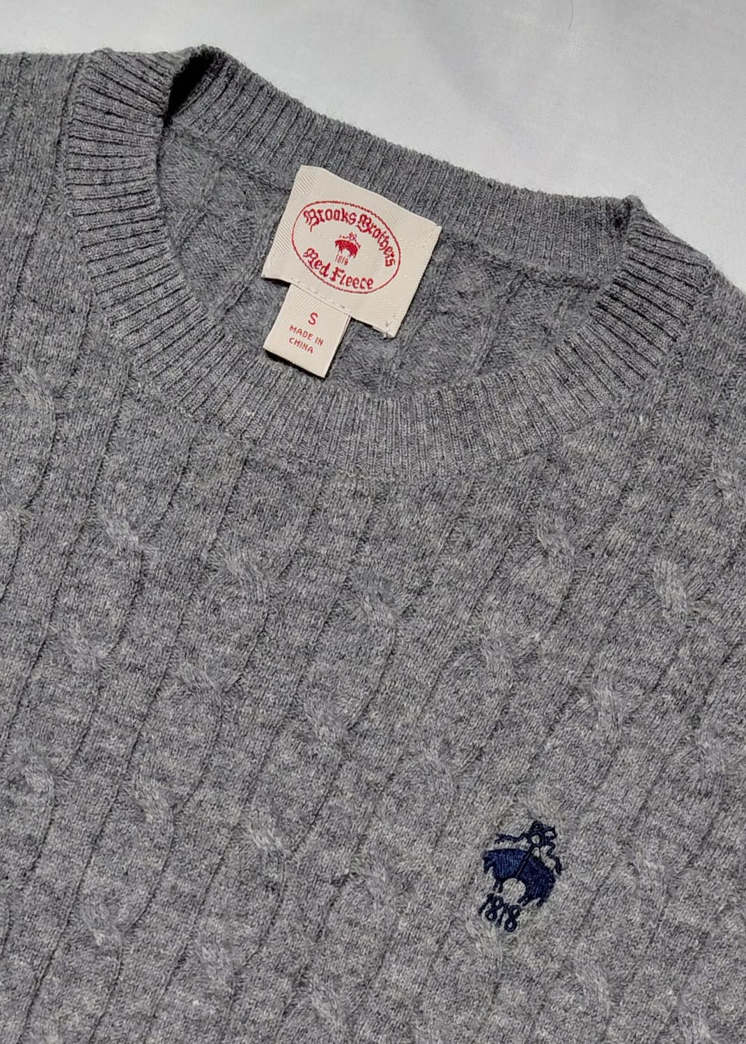 [S] 브룩스브라더스 레드플리스 램스울 케이블 니트 (무료배송) 상품이미지2