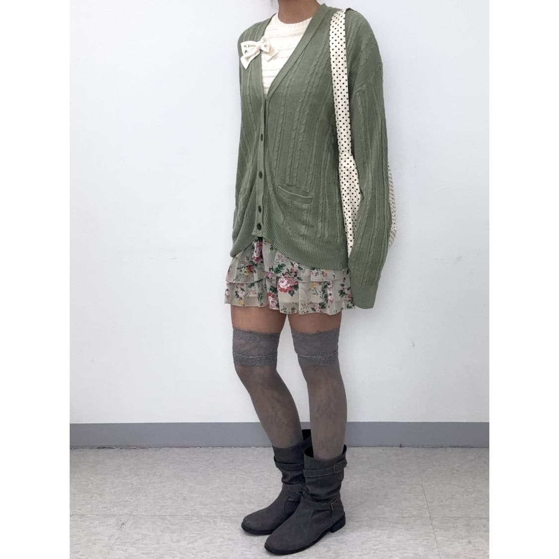 빈티지 그린 가디건 상품이미지3
