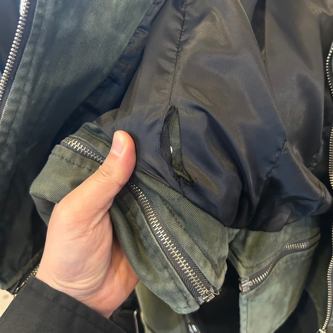 M) 스터드 라이더 지퍼 디테일 자켓 락 펑크 상품이미지7