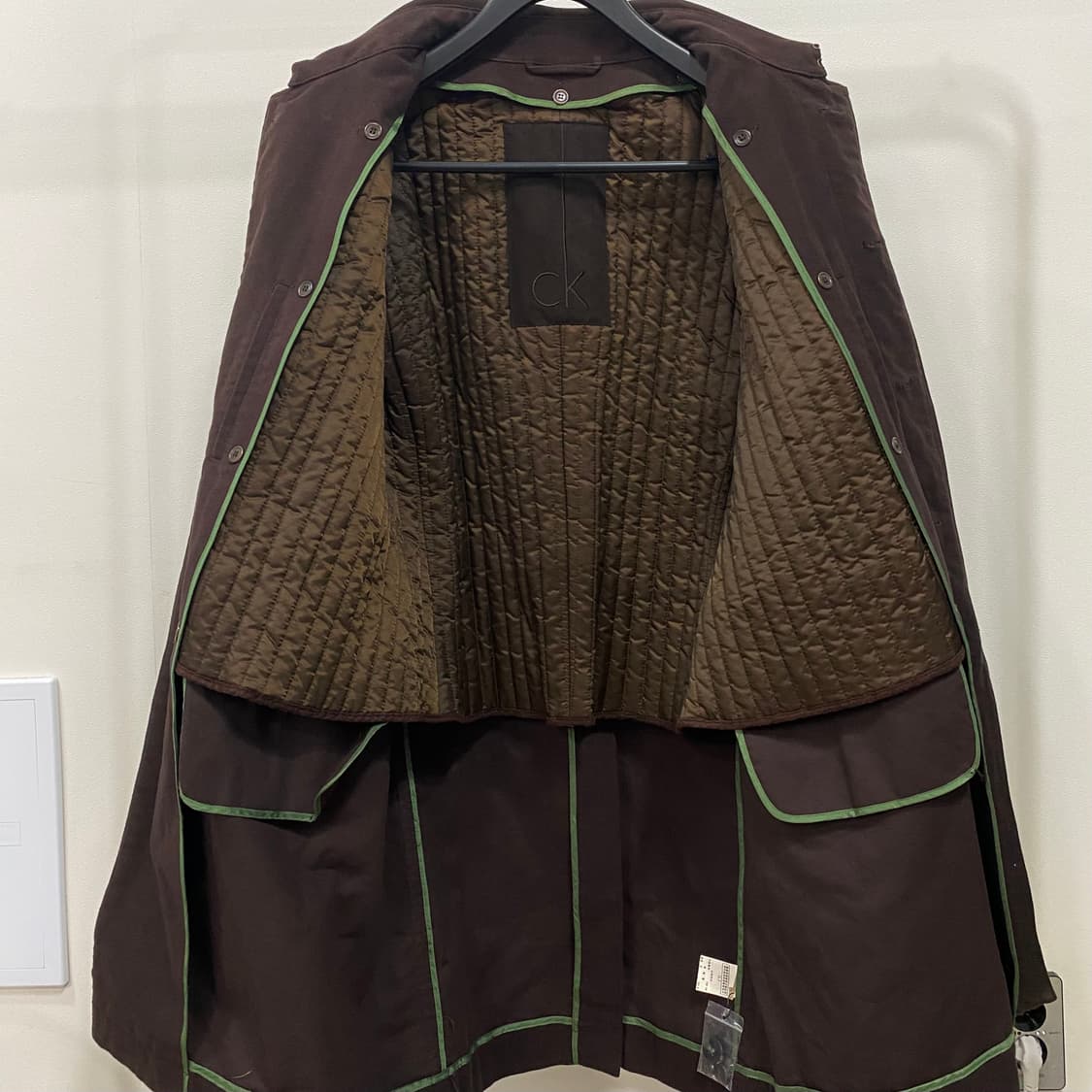 캘빈클라인 누빔내피 견장 로브 코트 상품이미지6