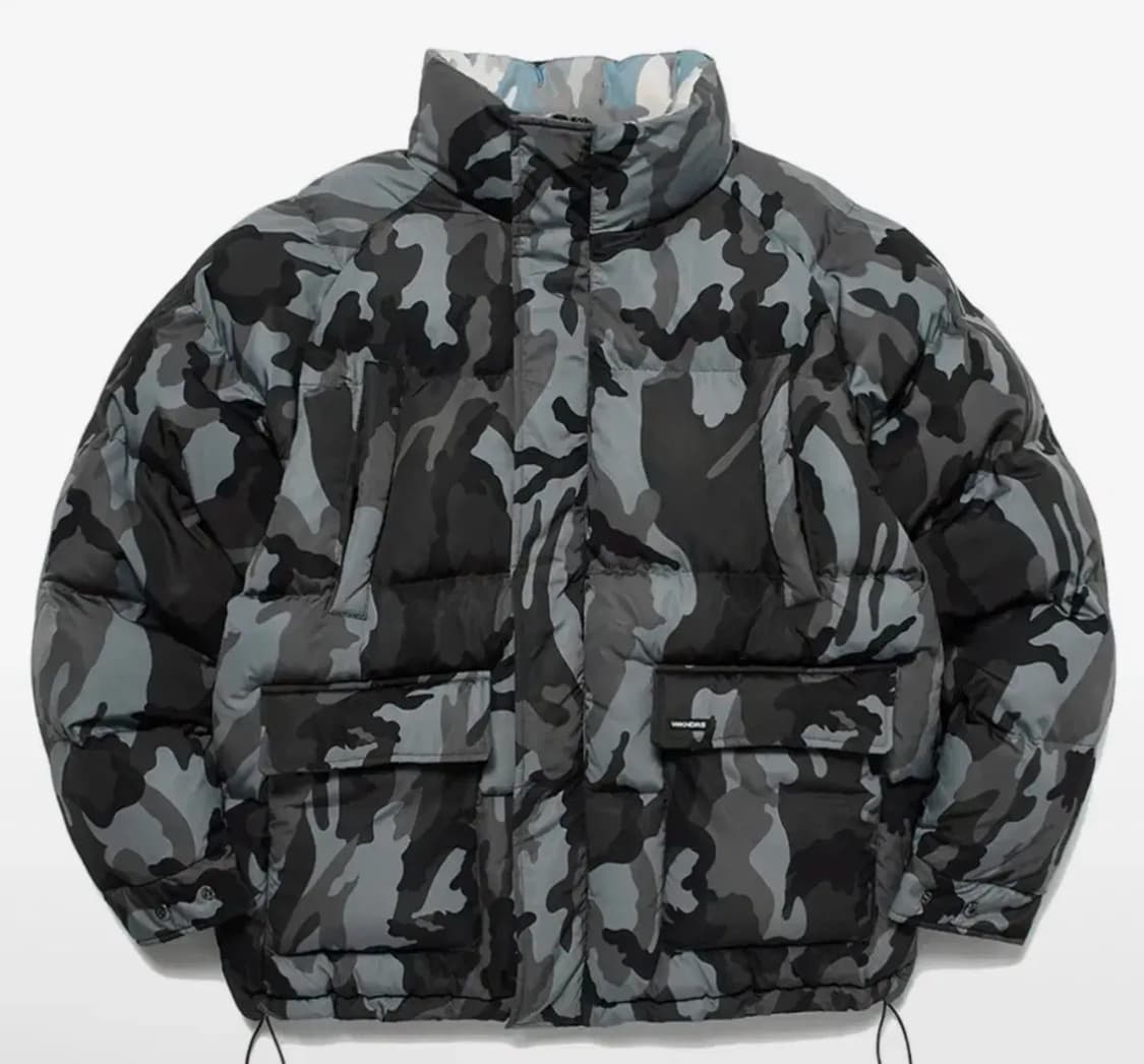 위캔더스 카모 리버시블 패딩 숏패딩 XL 상품이미지1