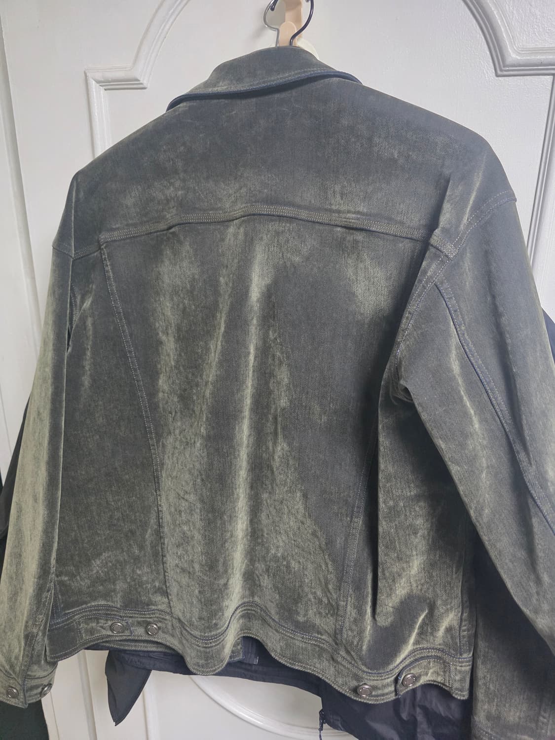 벨리에 타입3 트러커 데님 자켓 05(105) 후로킹 올리브 상품이미지3