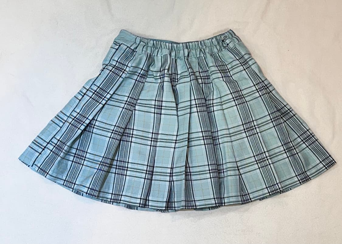 민트 체크 플리츠 스커트 상품이미지1