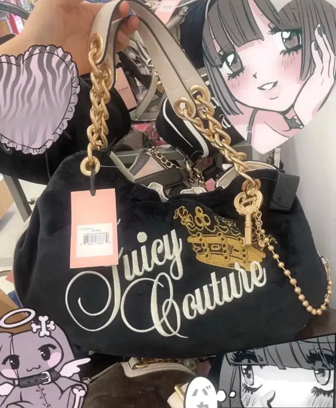 초레어 컬러!) 쥬시꾸뛰르 블랙 보부상 호보백 상품이미지1