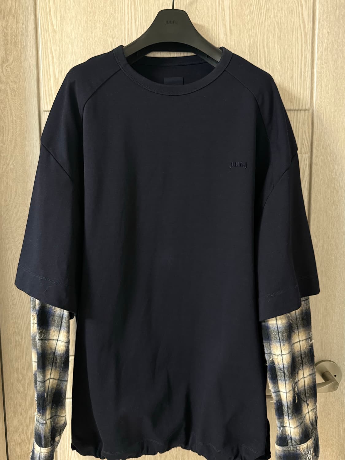 준지 24fw 듀얼 체크 롱슬리브 L. 상품이미지1