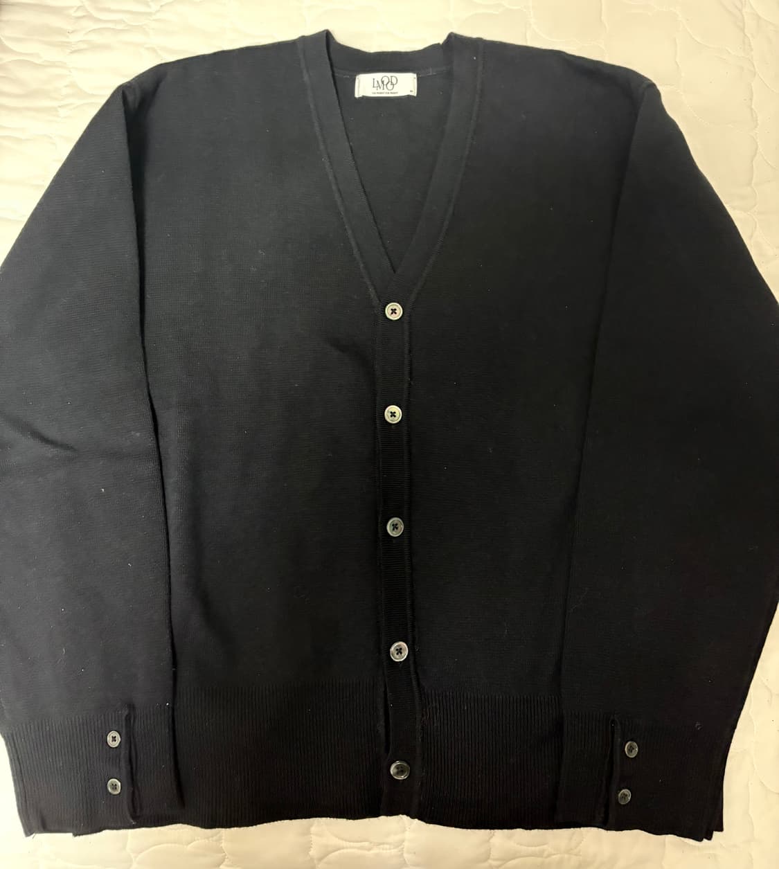 엘무드 오디너리 LD 울 코튼 크롭 가디건 블랙 50 상품이미지2