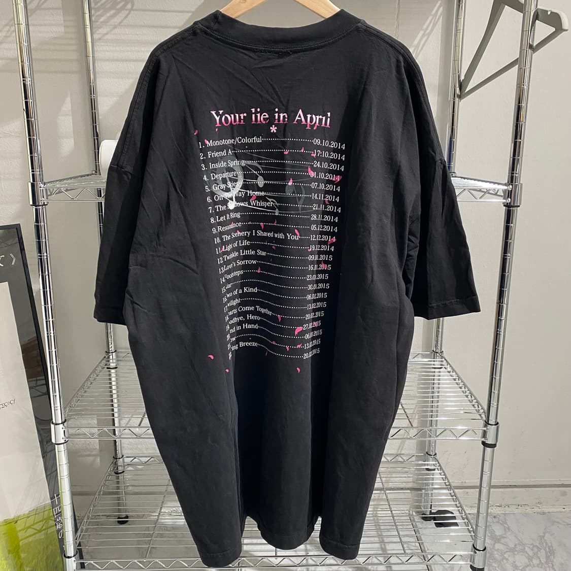 4월은 너의 거짓말 부틀렉 애니메이션 티셔츠 상품이미지2