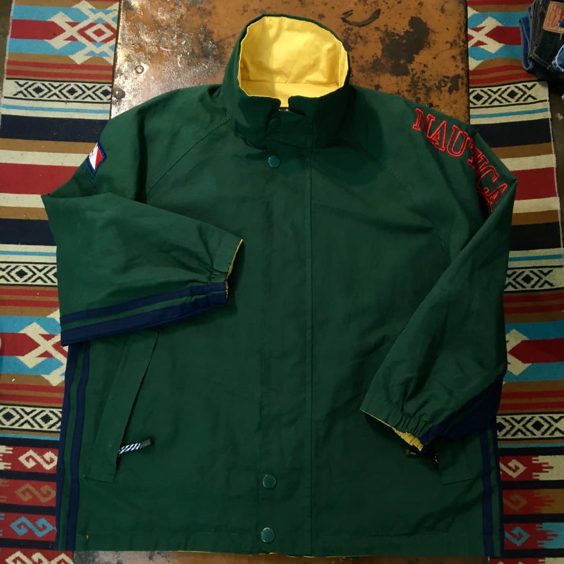 노티카 옐로 그린 리버시블 윈드브레이커 자켓 남성 110  상품이미지5