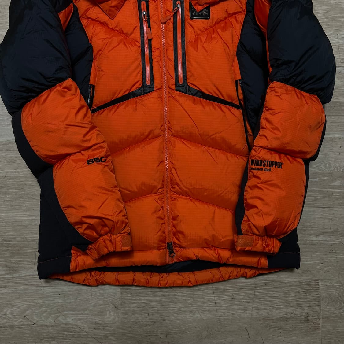 코오롱 윈드스토퍼 덕다운 800 후드 패딩 점퍼 [오렌지] L/100 상품이미지3