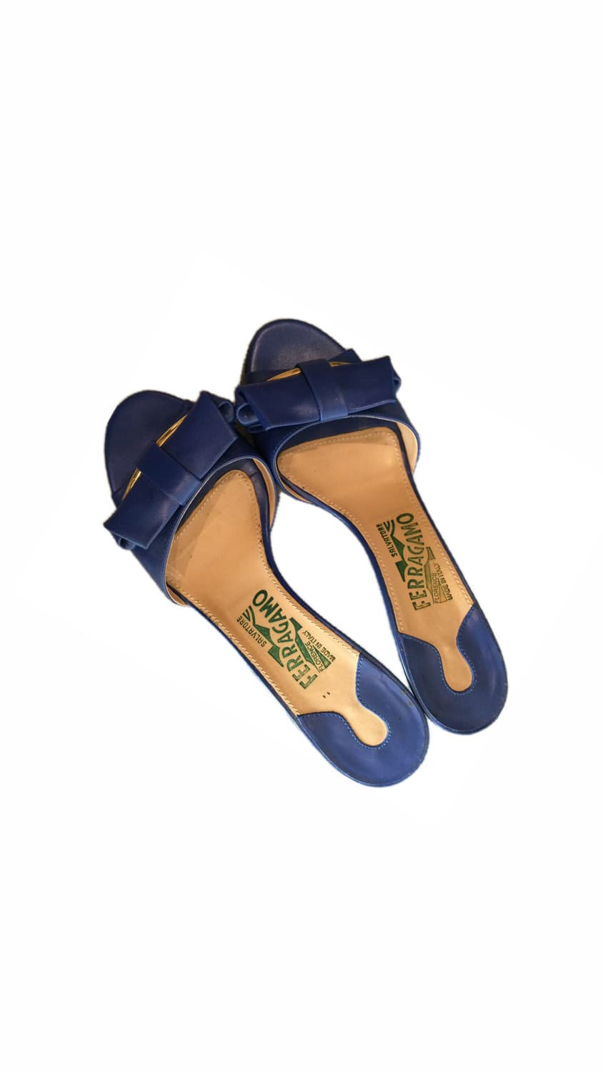 Salvatore Ferragamo 블루 리본 힐 상품이미지1