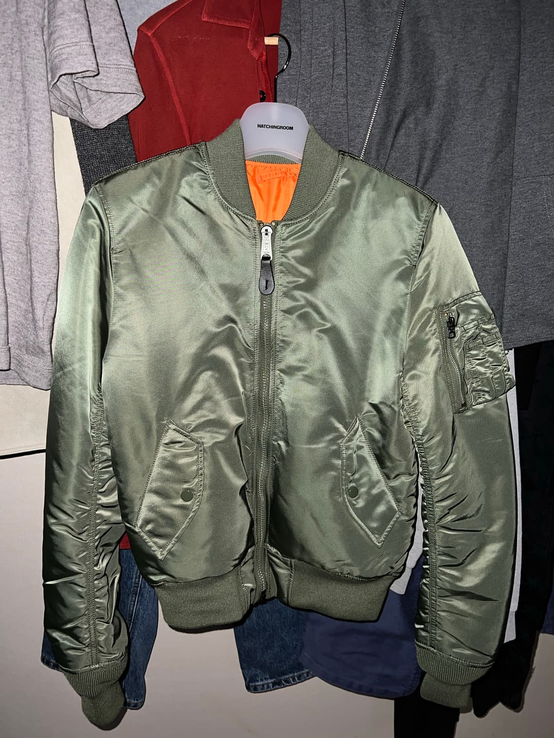 알파인더스트리 MA-1 올리브 슬림핏 상품이미지2