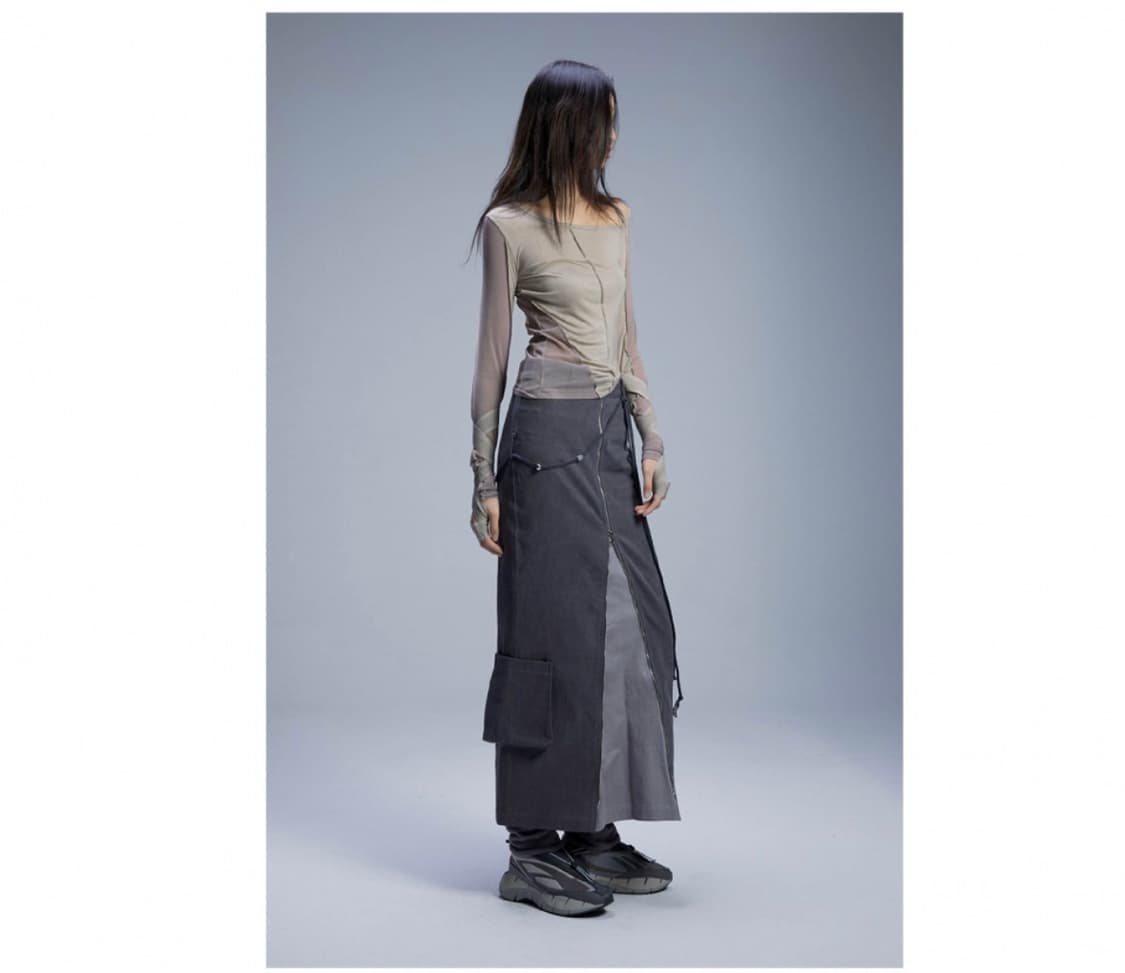 오호스 밴디지 매쉬 티셔츠 bandage mesh t shirt 상품이미지3