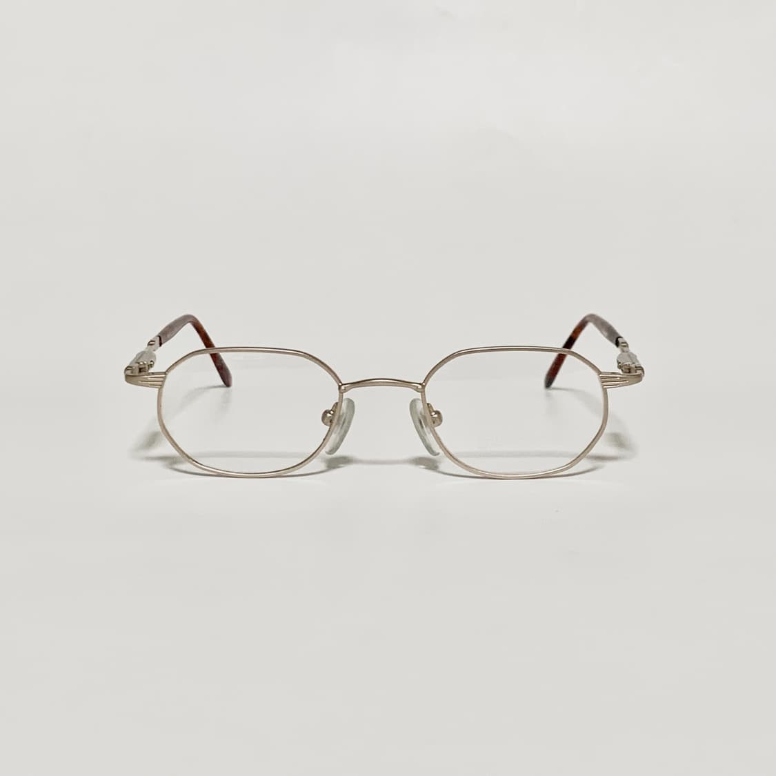 993 데드스탁 빈티지 안경테 레트로 육각형 무광골드 풀메탈 남녀공용 상품이미지1