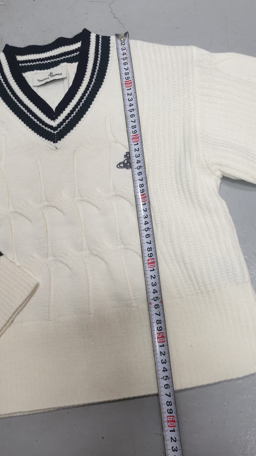 Vivienne Westwood V넥 꽈배기 니트 L 상품이미지5