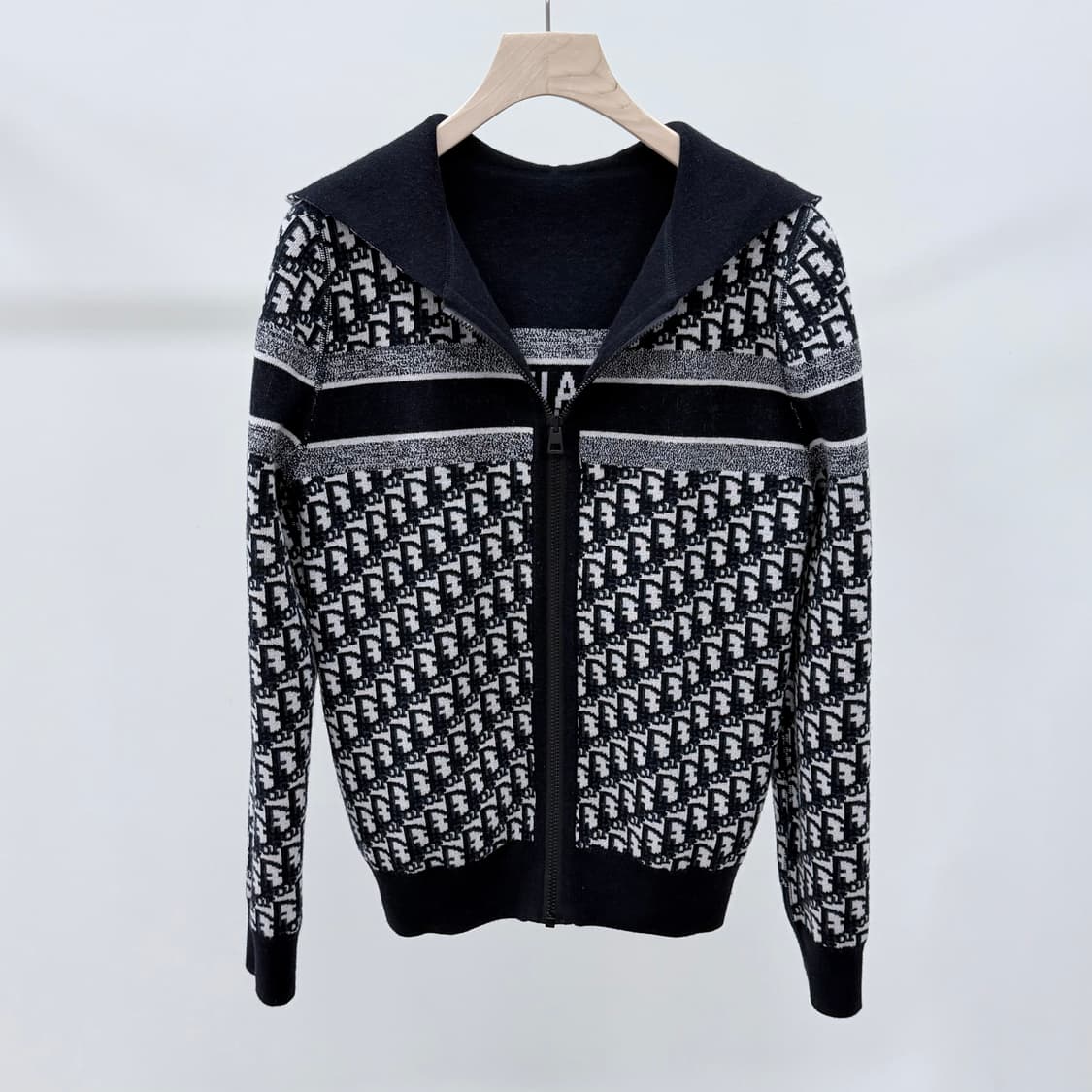 [S+급/42] 디올 리버서블 오블리크 캐시미어 후드집업 가디건 상품이미지4