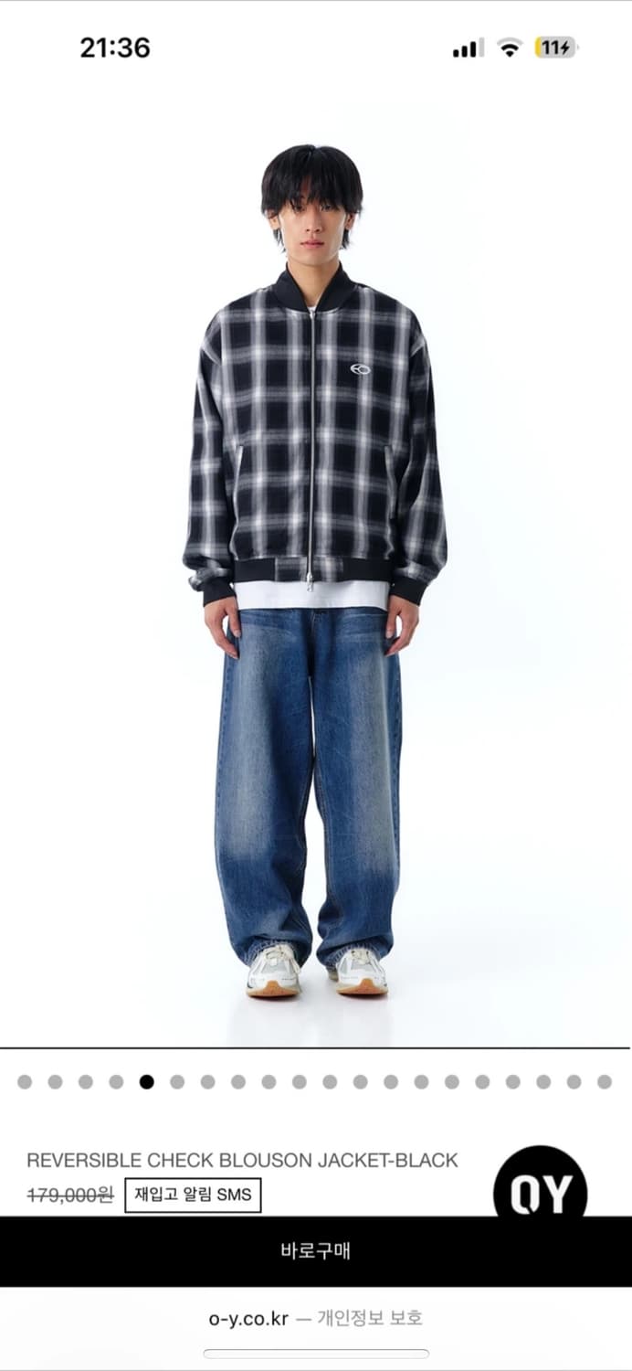 OY 오와이 리버시블 체크 자켓 상품이미지6