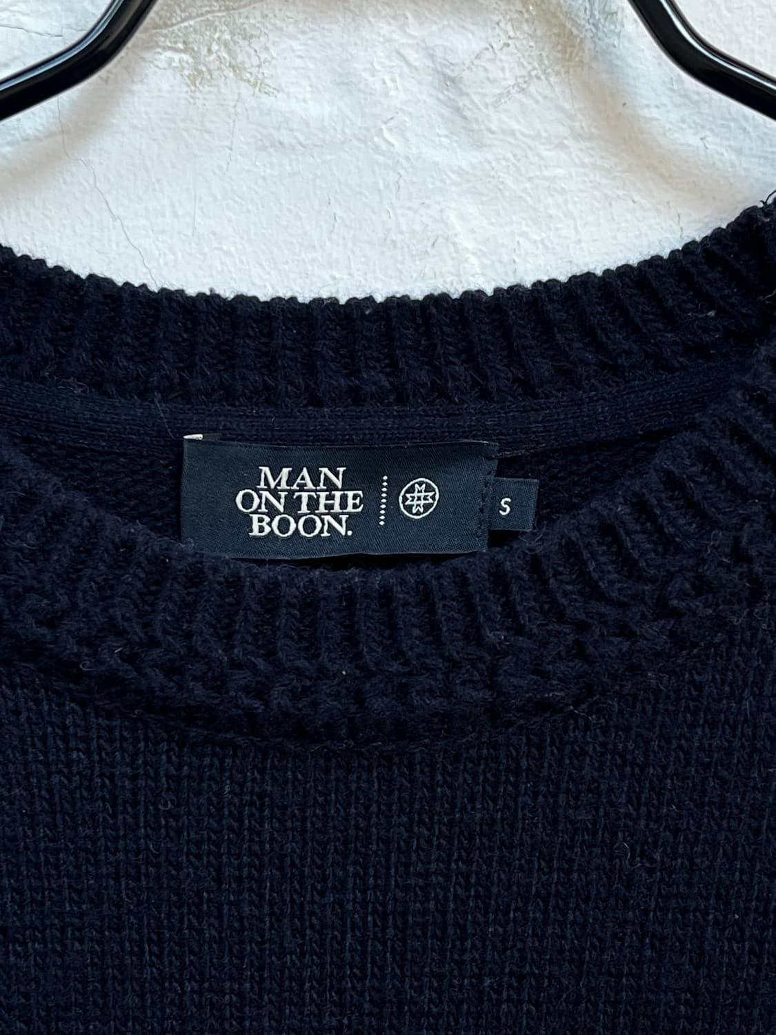 Man on the boon 네이비 울 혼방 니트 S 상품이미지2