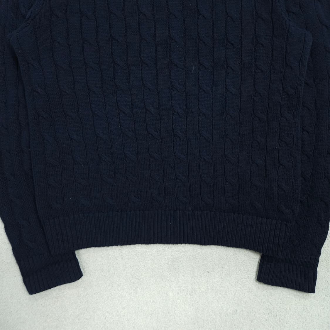 폴로 랄프 로렌 신형 QR 케이블 니트 M 네이비 상품이미지6