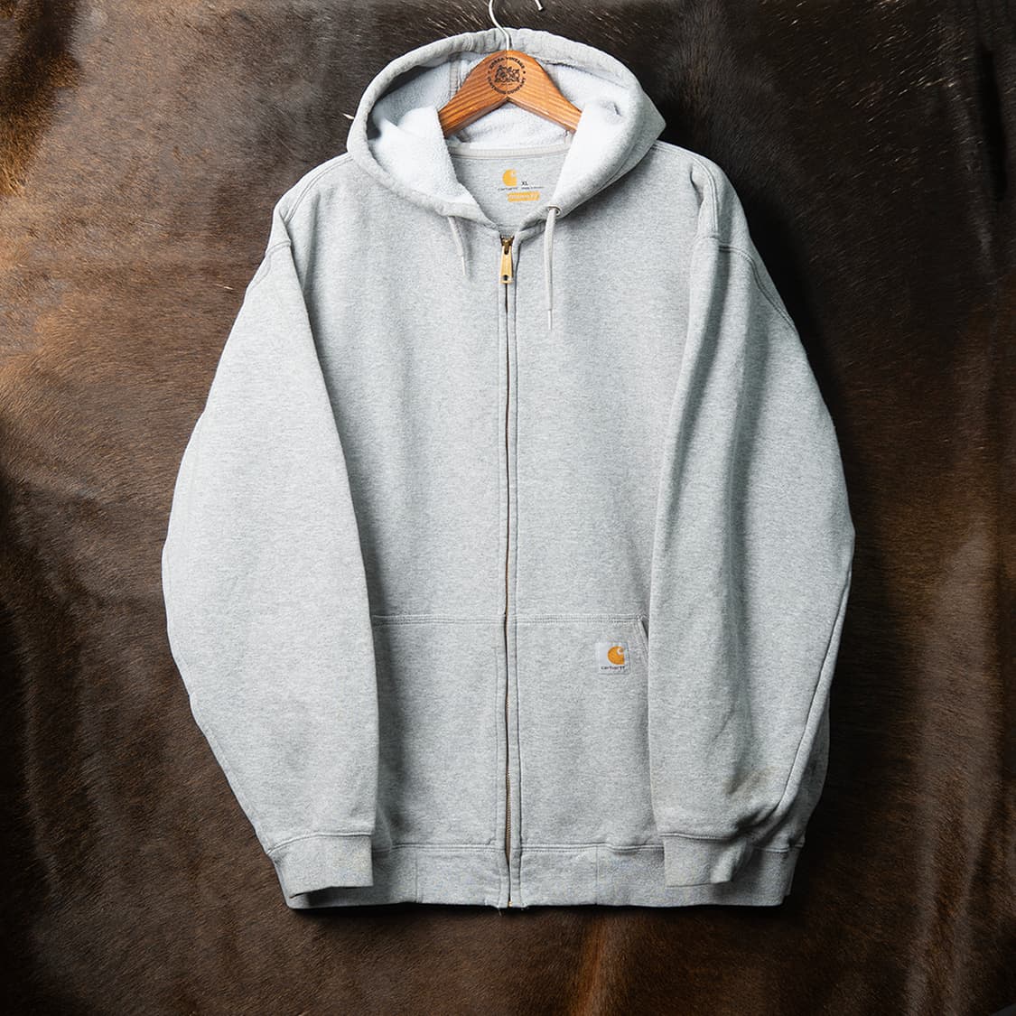 [XL] 칼하트 K122 미드웨이트 후드집업 헤더 그레이  상품이미지1