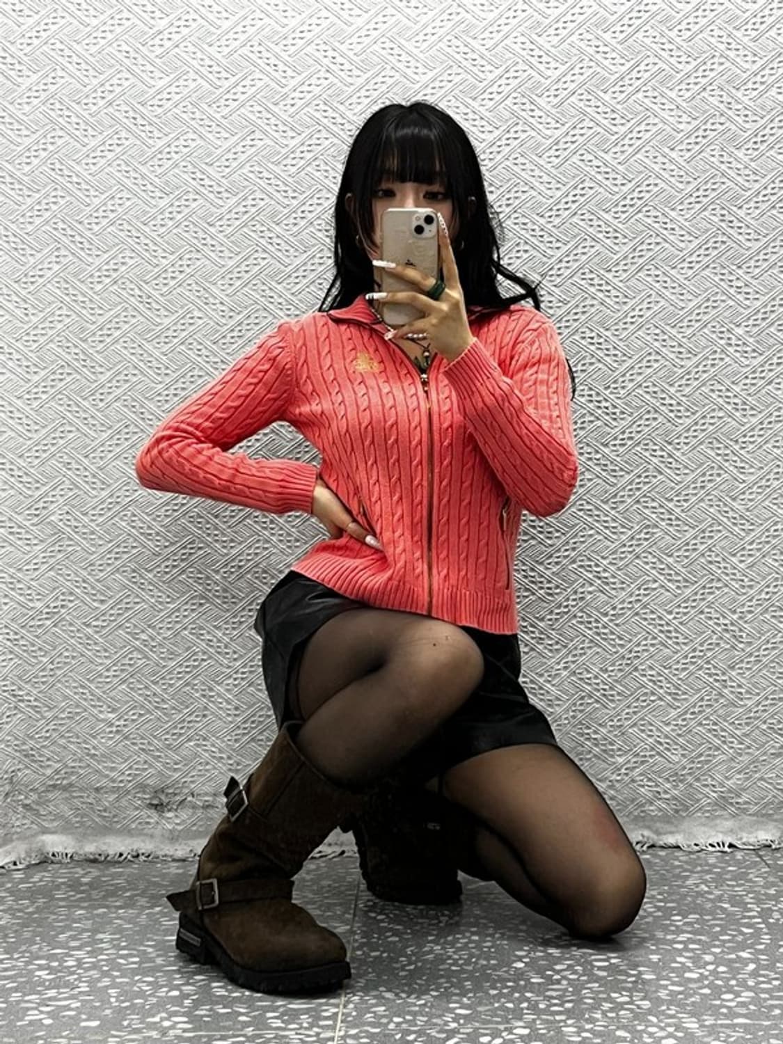 폴로 랄프로렌 Y2K 딸기우유 코랄 핑크 가디건 85 C10874 상품이미지2