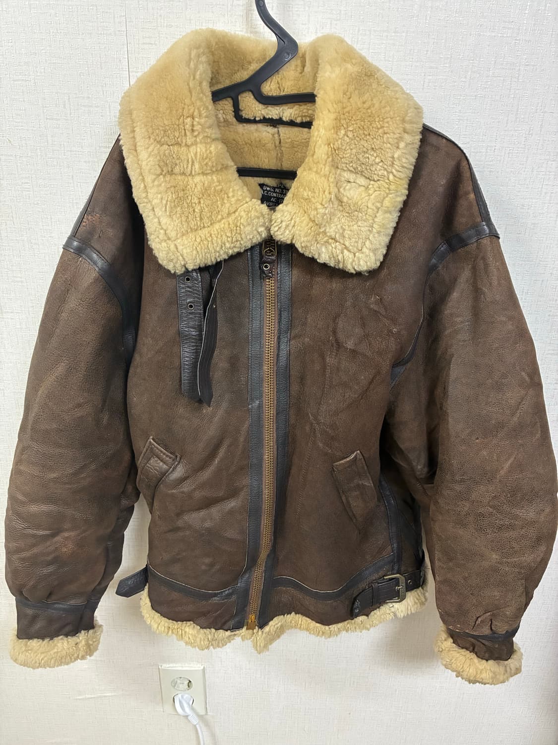 AVIREX B-3 무스탕 38 리얼 양가죽 양털 상품이미지2