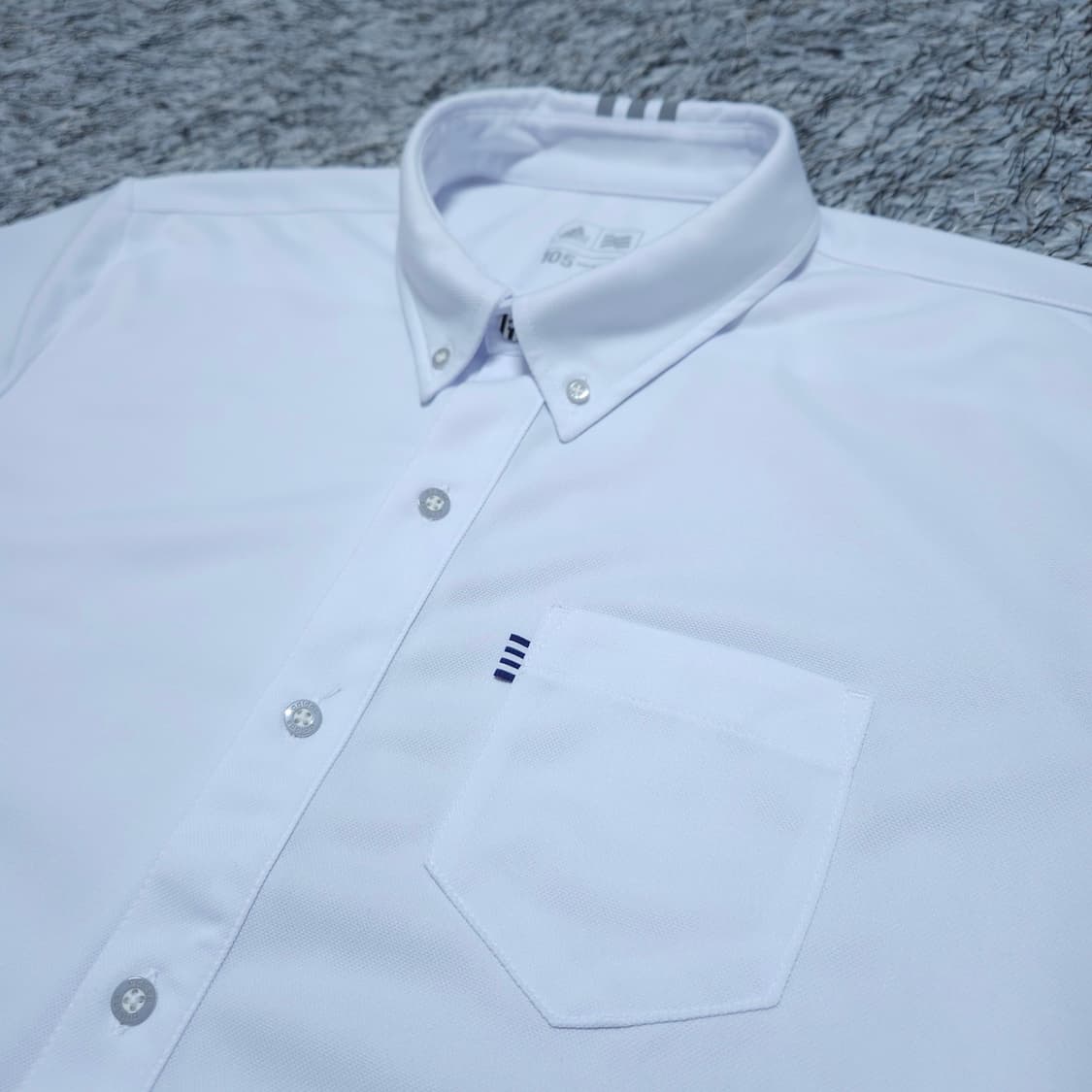 아디다스골프)105 남자 흰색 쿨맥스 골프셔츠 / 왕눈이 상품이미지4